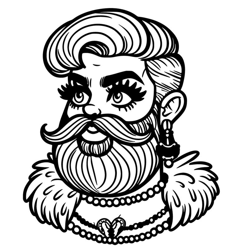 bearded drag queen
