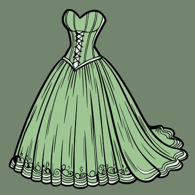 wedding dress-corset and a long and flowy skirt