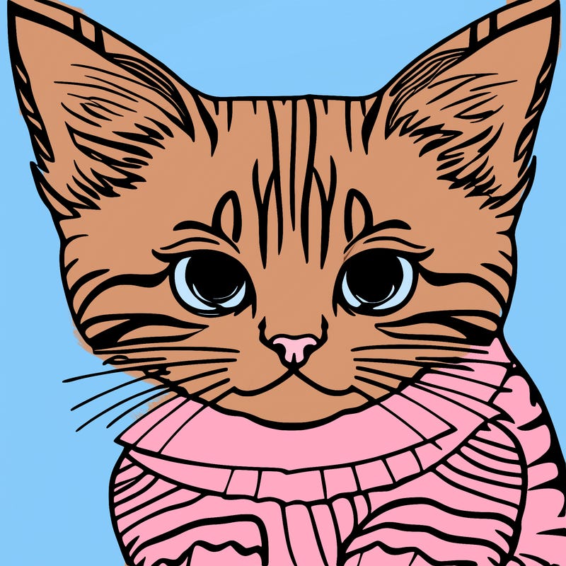 cute kitten with big eyes