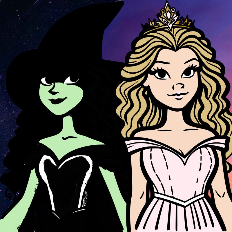 wicked glinda and  elphaba that is realistic