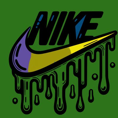 dripping nike logo