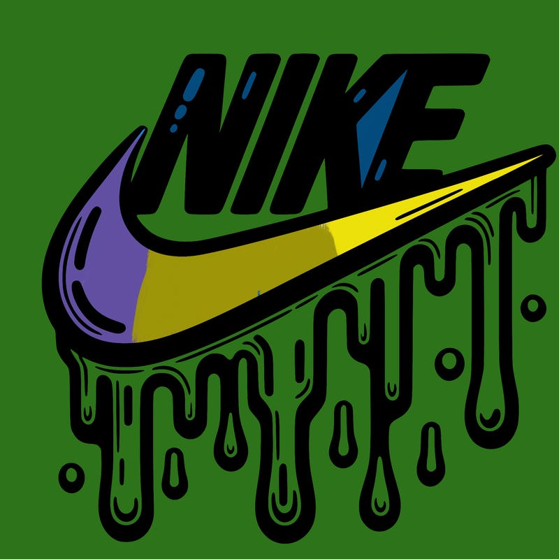 dripping nike logo