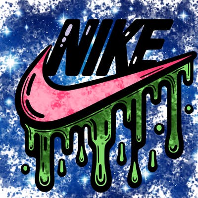 dripping nike logo