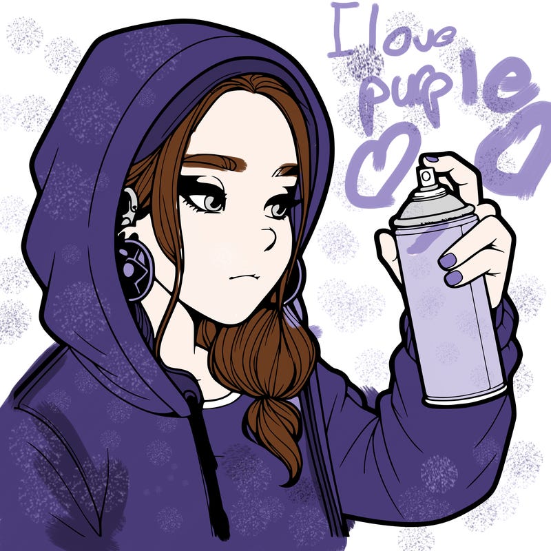 a realistic girl, spray painting