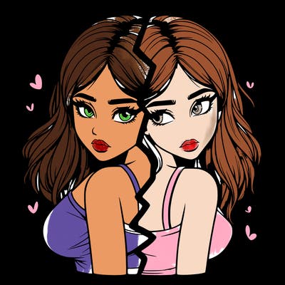 realistic girl split