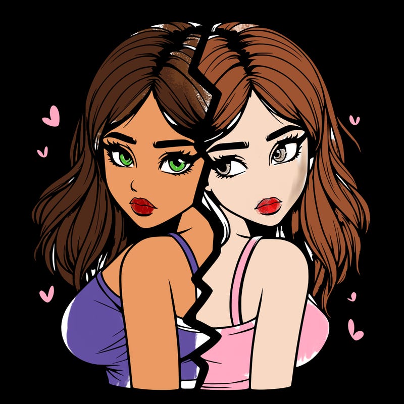 realistic girl split