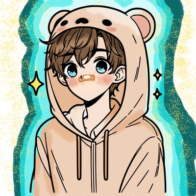 a 17 year old boy in a cute animal hoodie