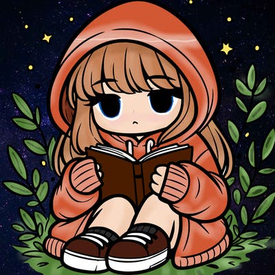 girl in oversized hoodie reading a book