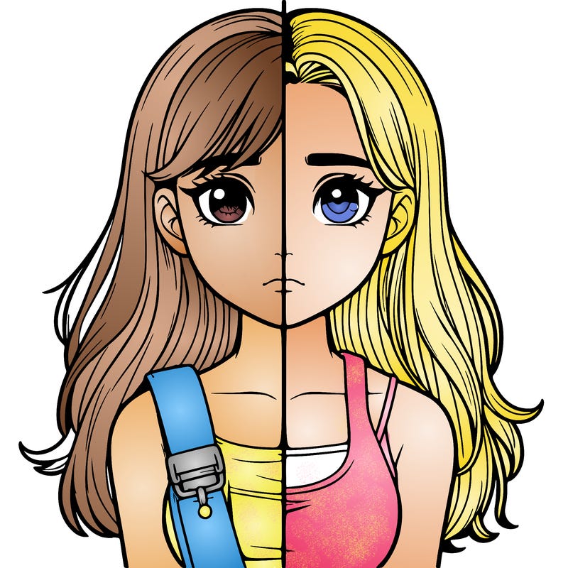 realistic girl split