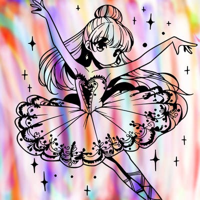 gorgeous anime ballet dancer