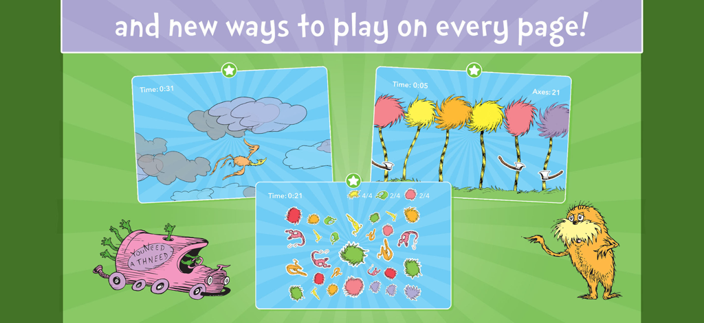The Lorax by Dr. Seuss - Interactive mini games and activities within The Lorax by Dr. Seuss app