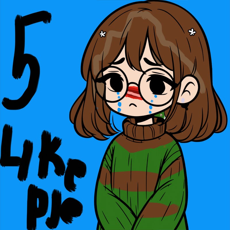 sad girl with glasses in a sweater