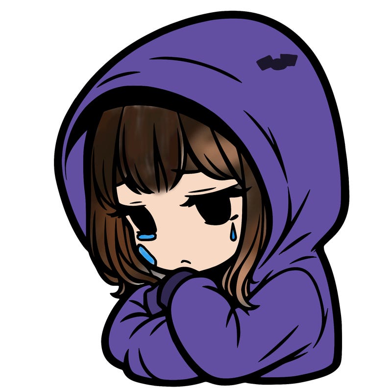 girl depressed with hoodie
