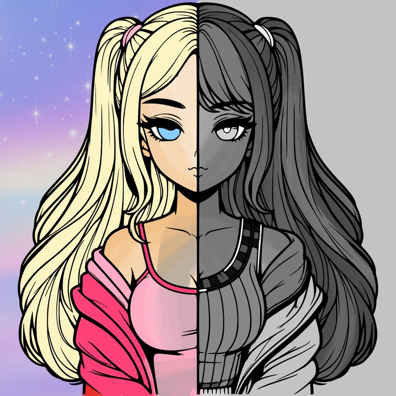 realistic girl split