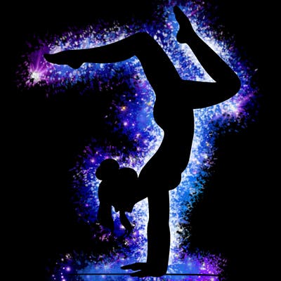 a woman doing a handstand