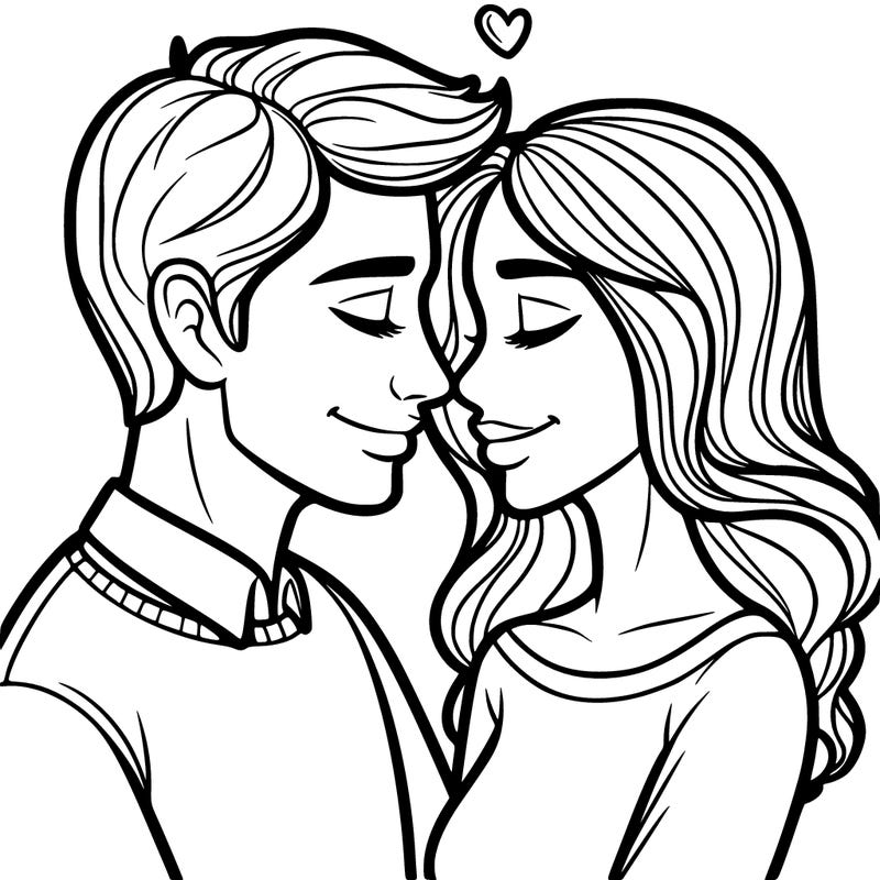 man and woman in love