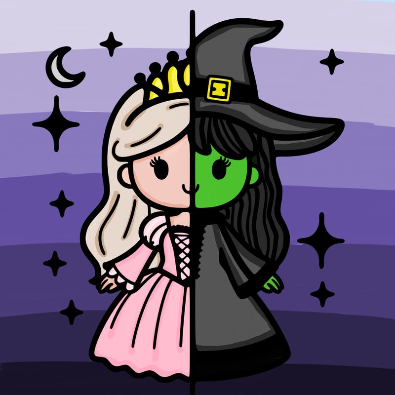 split princess and witch