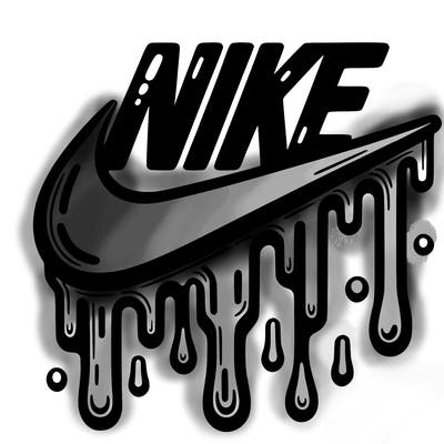 dripping nike logo