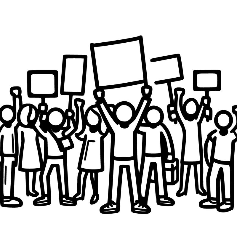 people demonstrating