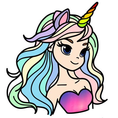 unicorn woman in person