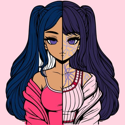 realistic girl split