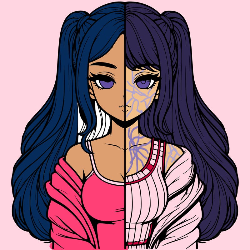 realistic girl split