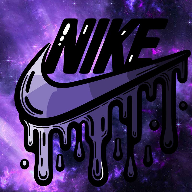 dripping nike logo
