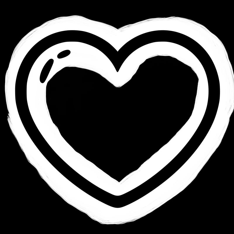 a blank heart