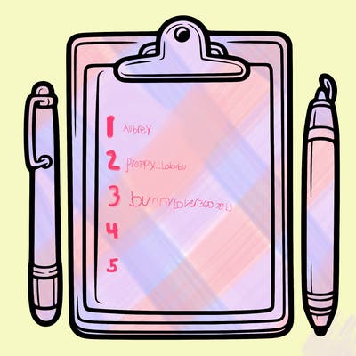 blank clip board with pen