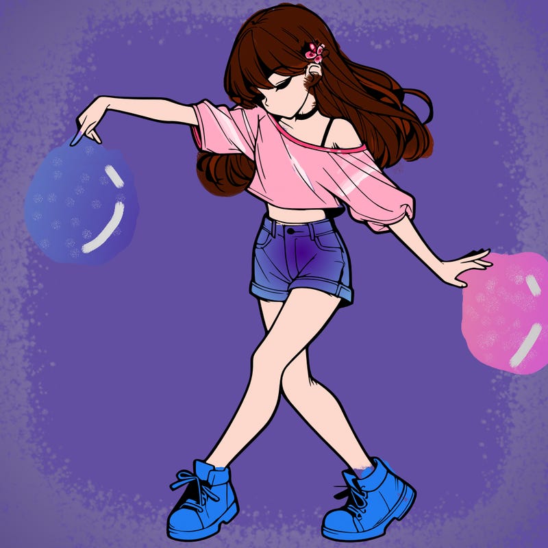 realistic girl danceing