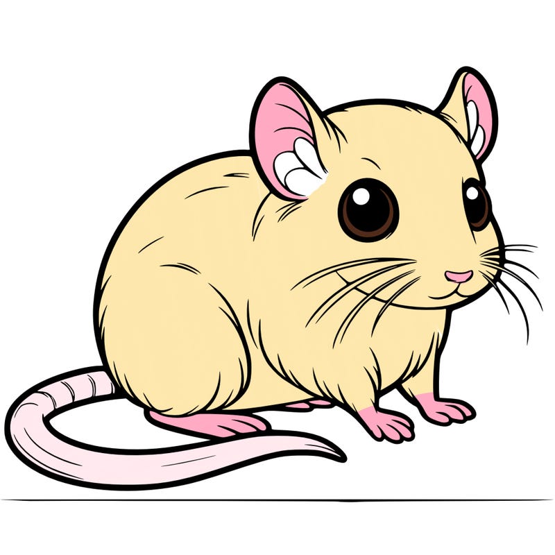 gerbil, big eyes, full body