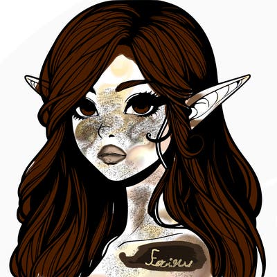 elf girl realistic dark fantasy