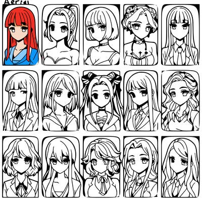 girls that look diffrent anime