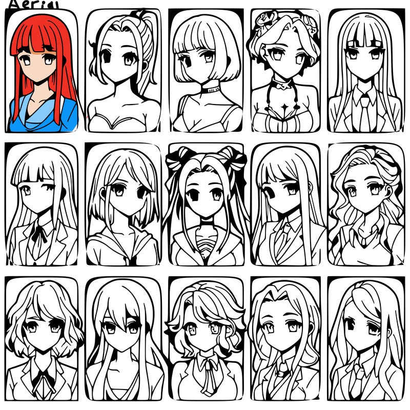girls that look diffrent anime
