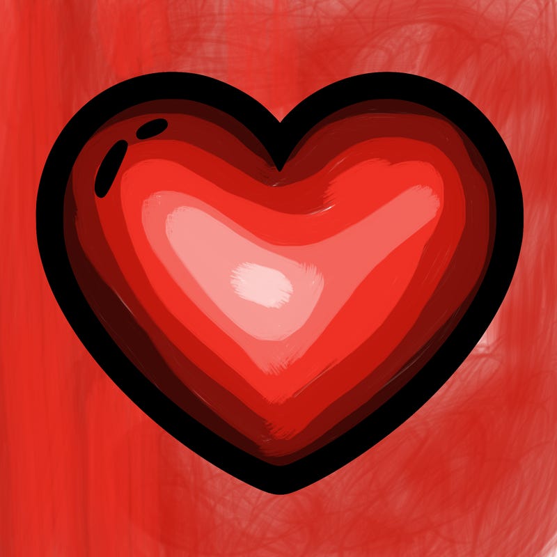 a blank heart
