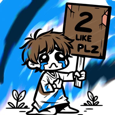 small poor toddler crying with sign that says 2 like plz