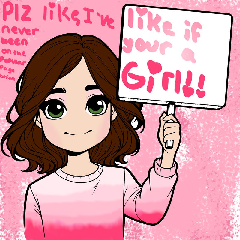 realistic girl holding up a sign