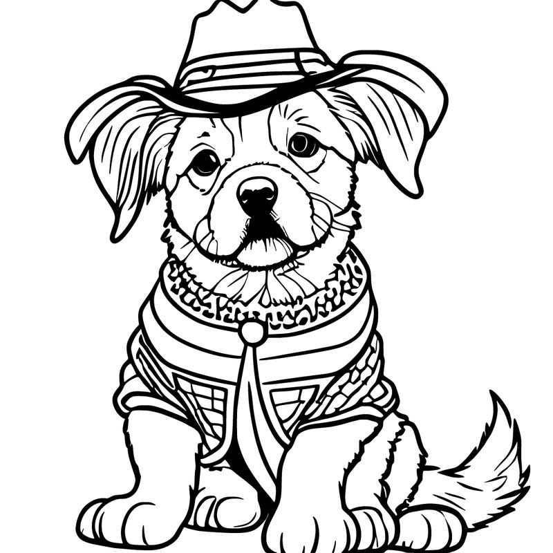 a puppy in a costume