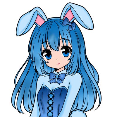 anime girl in bunny costume