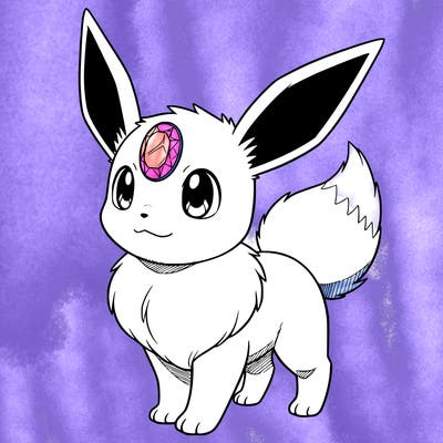 a kipacat and nothing else it is something that looks like an evie from pokémon except it has gem on it