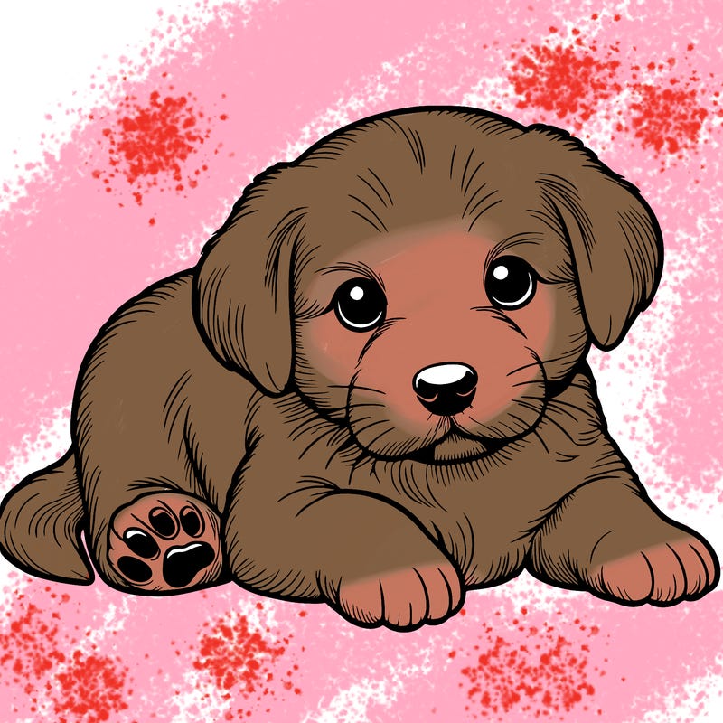 a cute realistic puppy