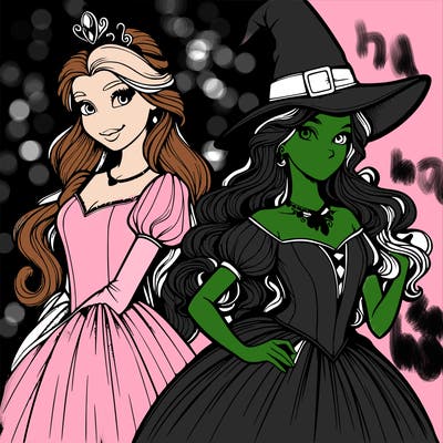 a realistic princess and a witch