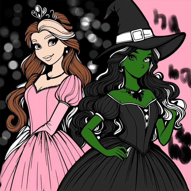 a realistic princess and a witch