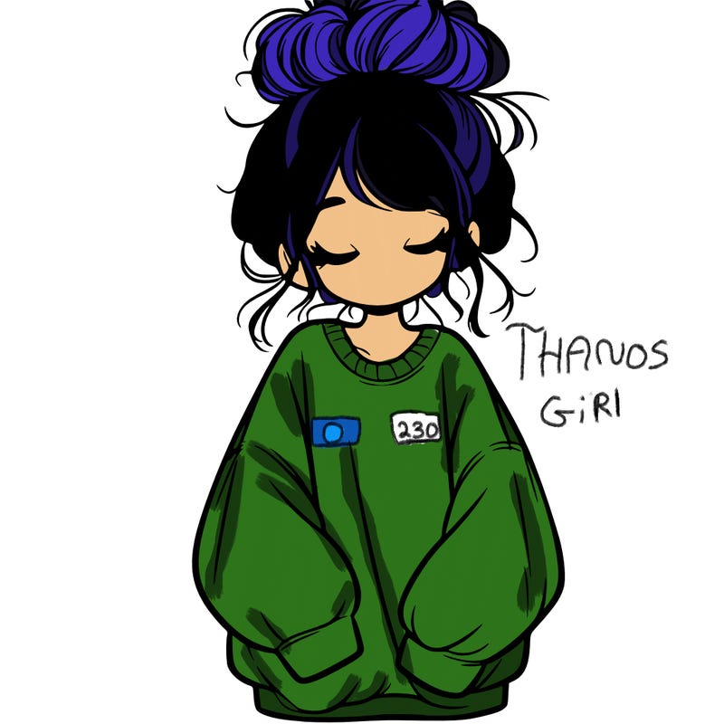 girl with baggy sweatshirt and messy bun