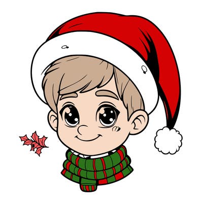 realistic christmas boy