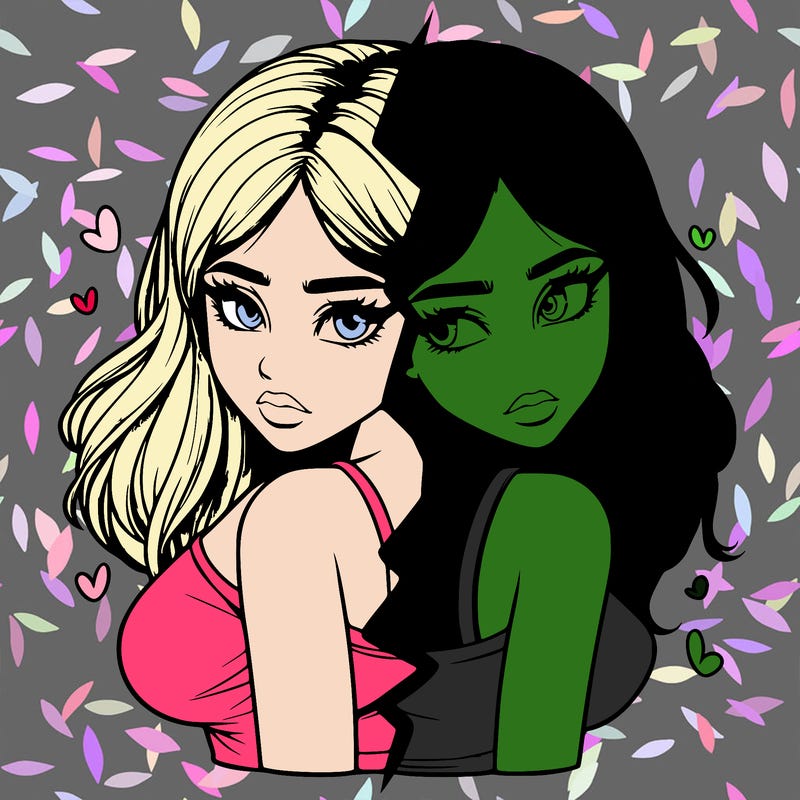 realistic girl split