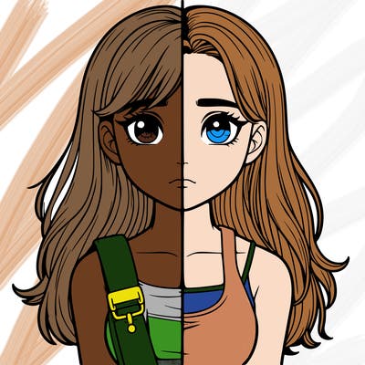 realistic girl split