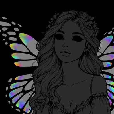 butterfly fairy realistic girl