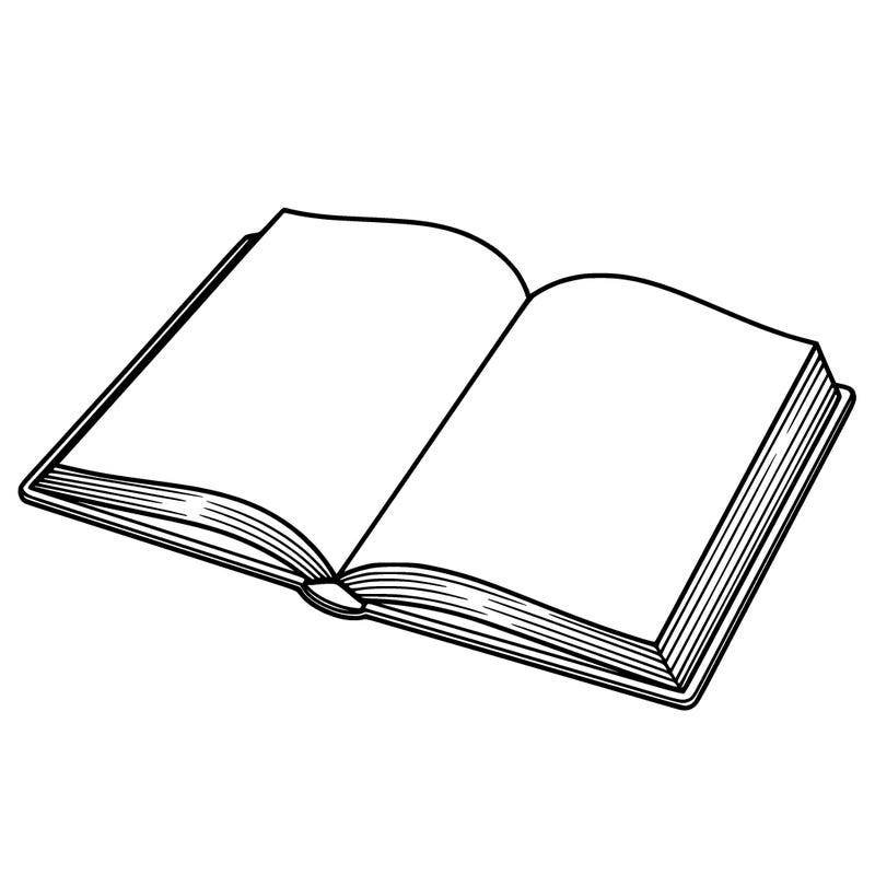 a blank open book
