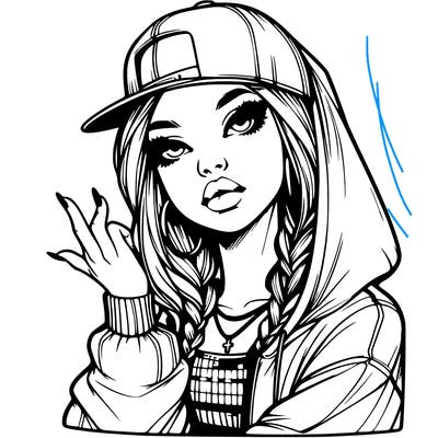 realistic hip hop girl